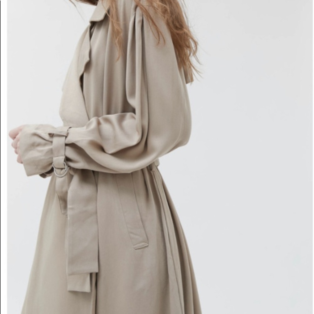 POÈME 100%Tencel Lyocell Trench Coat Medium NWOT